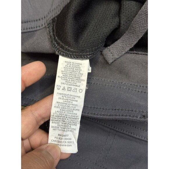 PRANA Halle Pant Gray Roll Up Convertible Straight Hiking Outdoor Sz 2 (29x31) - Picture 5 of 13